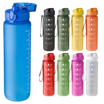 RPET bottle with time markings (1000ml)
