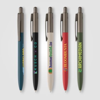 Koro Recycled Aluminium Gunmetal Trim Pen