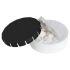 Round plastic pot with metal lid and sugar free mints