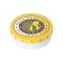 Round plastic pot with metal lid and sugar free mints