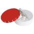 Round plastic pot with metal lid and sugar free mints