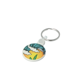 Recycled Eco 30mm Circle Keyring