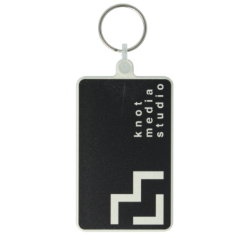 Recycled Eco 80mm Rectangle Keyring