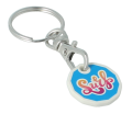Recycled Eco Trolley Chip Keyring - New Shape