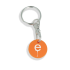 Recycled Eco Trolley Chip Keyring - Round
