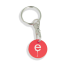 Recycled Eco Trolley Chip Keyring - Round