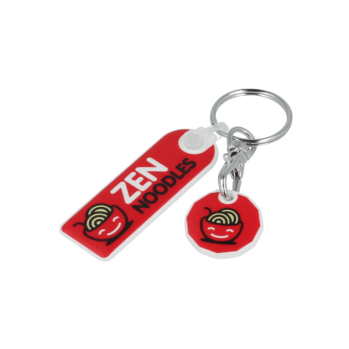 Recycled Eco Trolley Mate Keyring - Rectangle