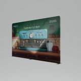 4m Soft Touch Straight Fabric Display - double Sided