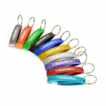 Promotional Curved Metal Bottle Opener Keyring