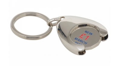 Branded Enamel Wishbone Trolley Coin Keyring