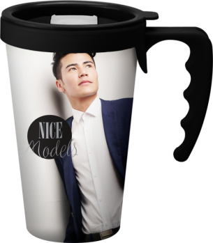 Branded Full Colour Universal Handle Travel Mug