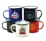 Printed 10oz Coloured Enamel Mug - Wraparound Print