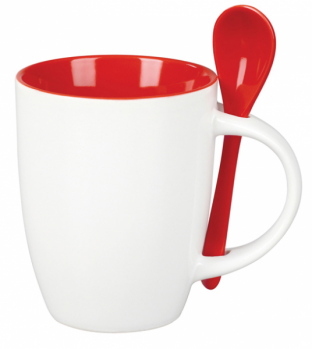 Promotional Coffee Mug with Spoon (300ml) 