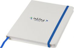 Express promotional Spectrum A5 White Notebook with Coloured Str