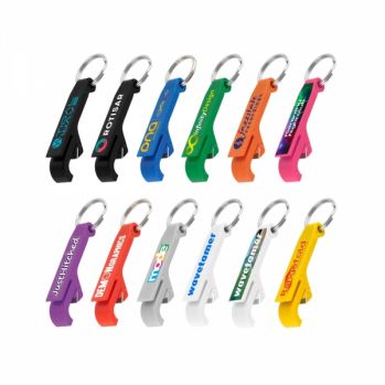 Full Colour Plastic Bottle Opener Keyring