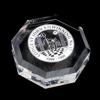 Optical Crystal Octagon Paperweight