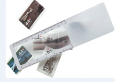 Branded Plastic 8cm Ruler with Magnifier