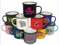 Printed 10oz Coloured Enamel Mug