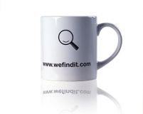 Branded White Dinky Durham Mug