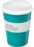 Promotional Americano Medio 300ml Tumbler with Grip - Aqua Blue/