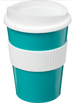 Promotional Americano Medio 300ml Tumbler with Grip - Aqua Blue/