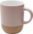 Promotional Coloured Billie 300 ml Ceramic Mug With Cork Detail