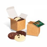 Promotional Eco Kraft Cube - Chocolate Discs
