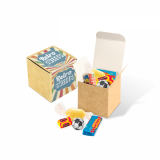 Promotional Eco Kraft Cube - Retro Sweets