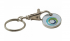 Promotional Enamel Trolley Coin Keyring - Round