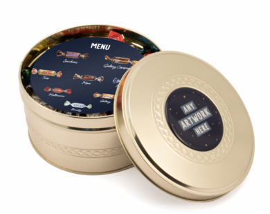 Promotional Gold Treat Tin - Celebration  Chocolates