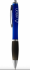 Promotional Nash Ballpoint Pen Coloured Barrel And Black Grip Blue Solid Black 