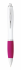 Promotional Nash Ballpoint Pen. White Barrel / coloured Gr