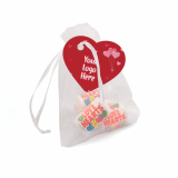 Promotional Organza Bag filled with Love Hearts