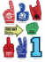 Promotional Peace Sign Foam Hand 