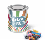 Promotional Large Paint Tin -  Retro Sweets 