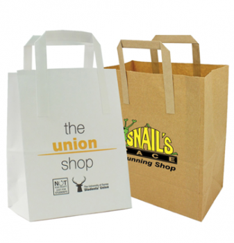 Promotional SOS Flat Handle Paper Bag - Large