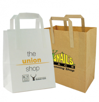 Promotional SOS Flat Handle Paper Bag - Medium