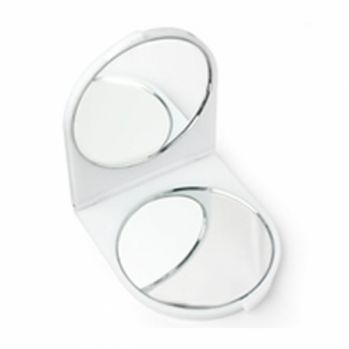 Promotional White Plastic Compact Mirror