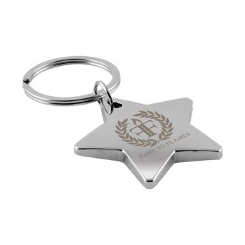 Engraved Star Shaped Keyring